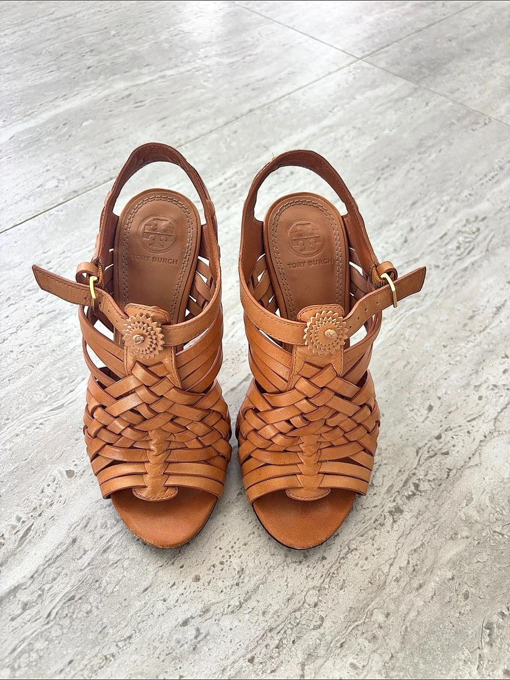 Tory Burch Woven Strappy Heels